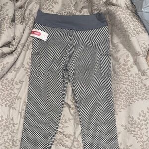 Gray and Black Womens Leggings